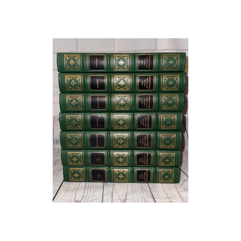 Easton Press Great Military Commanders 7 Book Set Leather Bound Gilded N Mint